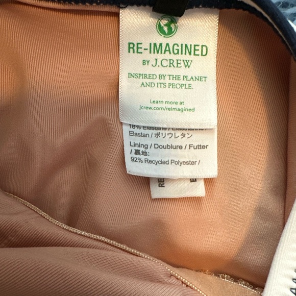 Striped One-Shoulder J. Crew Swimsuit - Picture 3 of 3